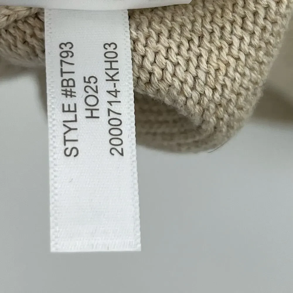 J. Crew Men's Heritage Cotton Quarter-Zip Sweater Knit Heather Sand Size M NWT